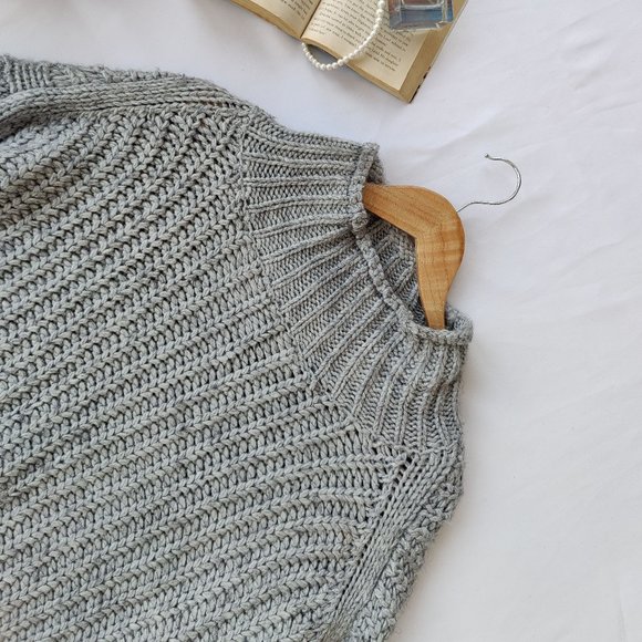 Grey High Neck Jumper - Picture 2 of 4